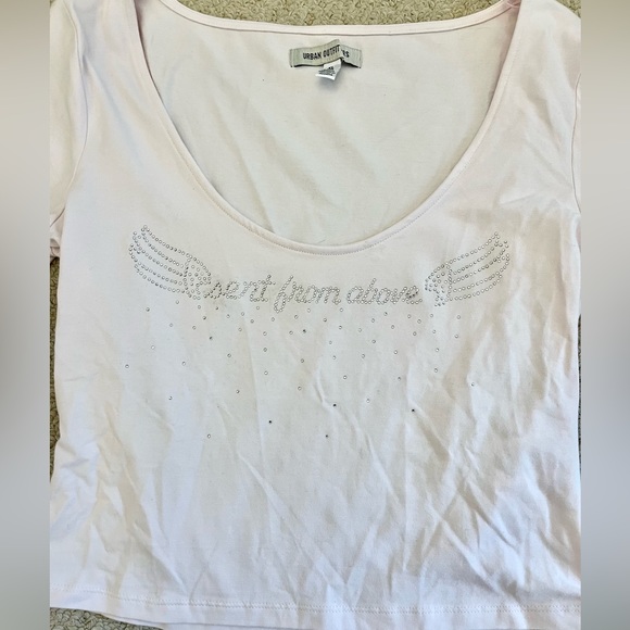 Pink cropped long sleeve with diamanté detailing - Picture 2 of 2